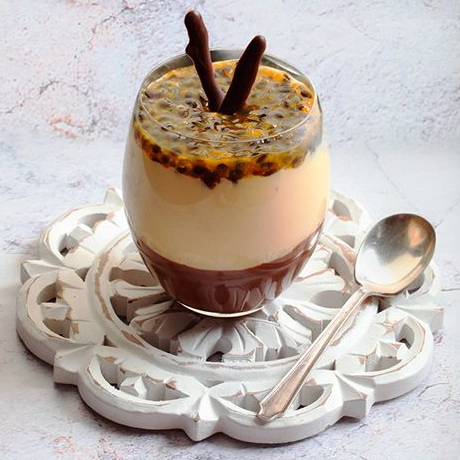Mousse de Maracuyá y Chocolate